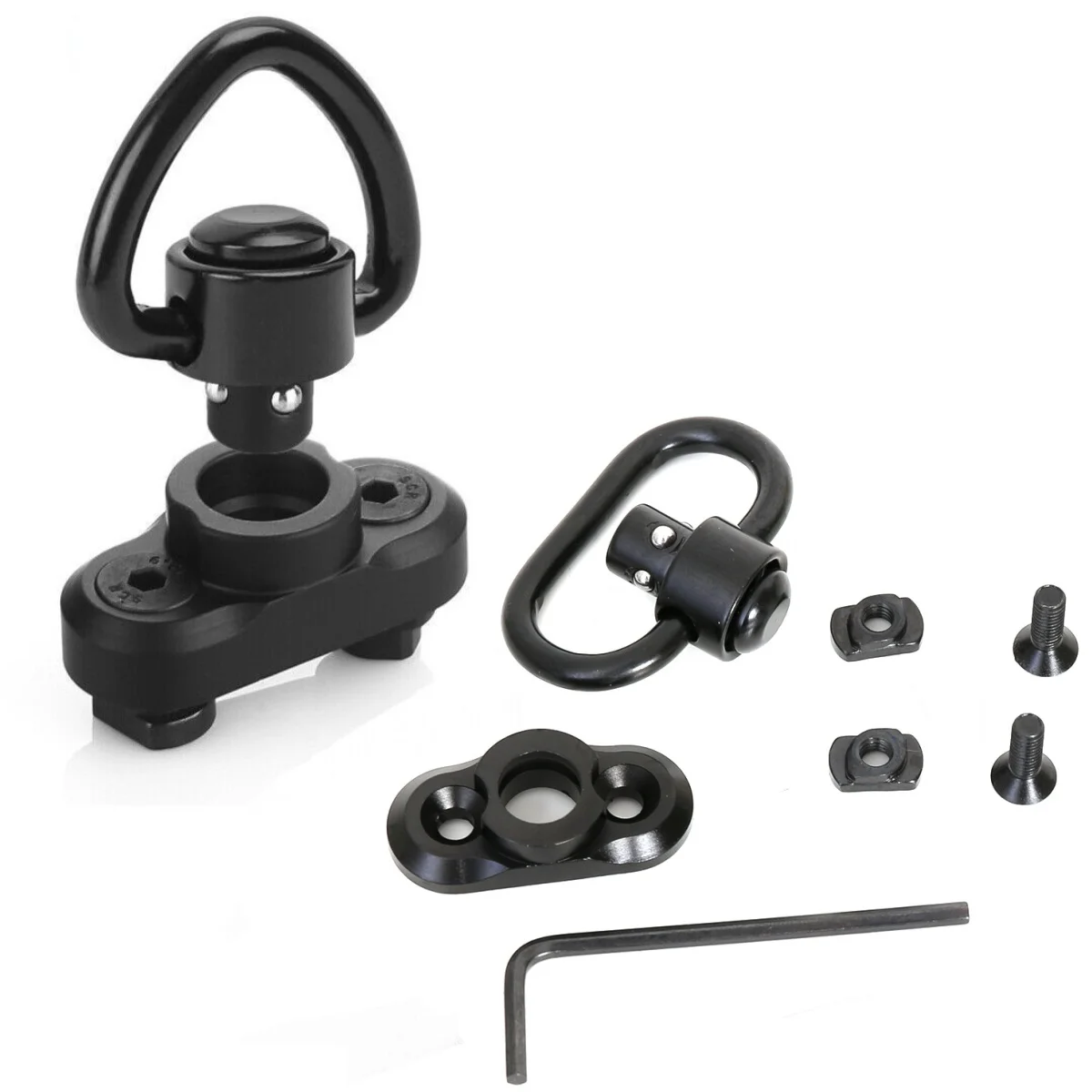 M-LOK Quick Detach 1.25 "Sling Mount QD Pulsante Girevole Adattatore Perno Mlok Rail Strap Attacco Pistola Giocattolo Accessori