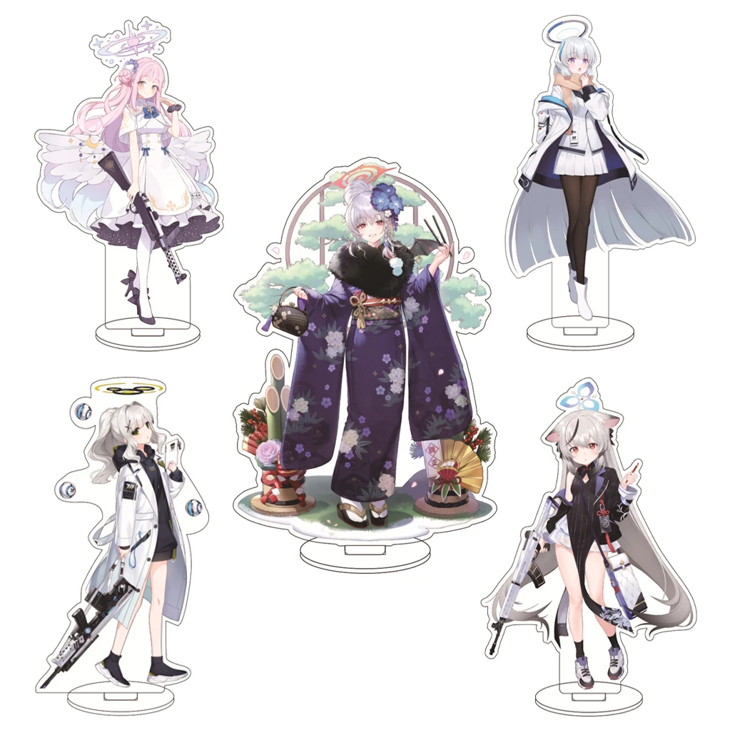 Figura Acrílica de 16 cm del Anime Blue Archive, Takanashi Hoshino, Sorasaki Hina, Misono Mika, Ushio Noa, con Base, Adornos, Regalos