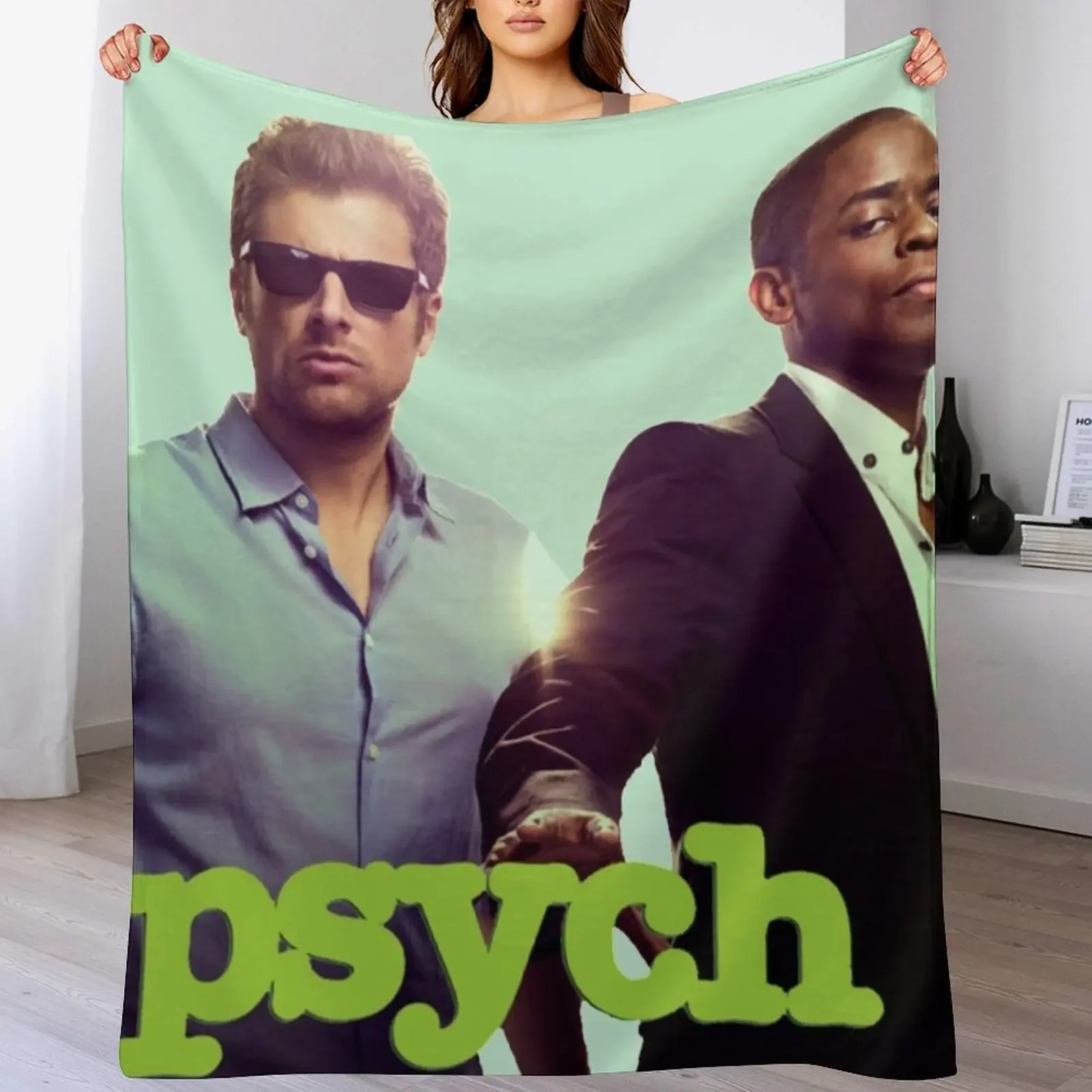 

Psych Throw Blanket Reusable Durable Soft Blanket for All Seasons