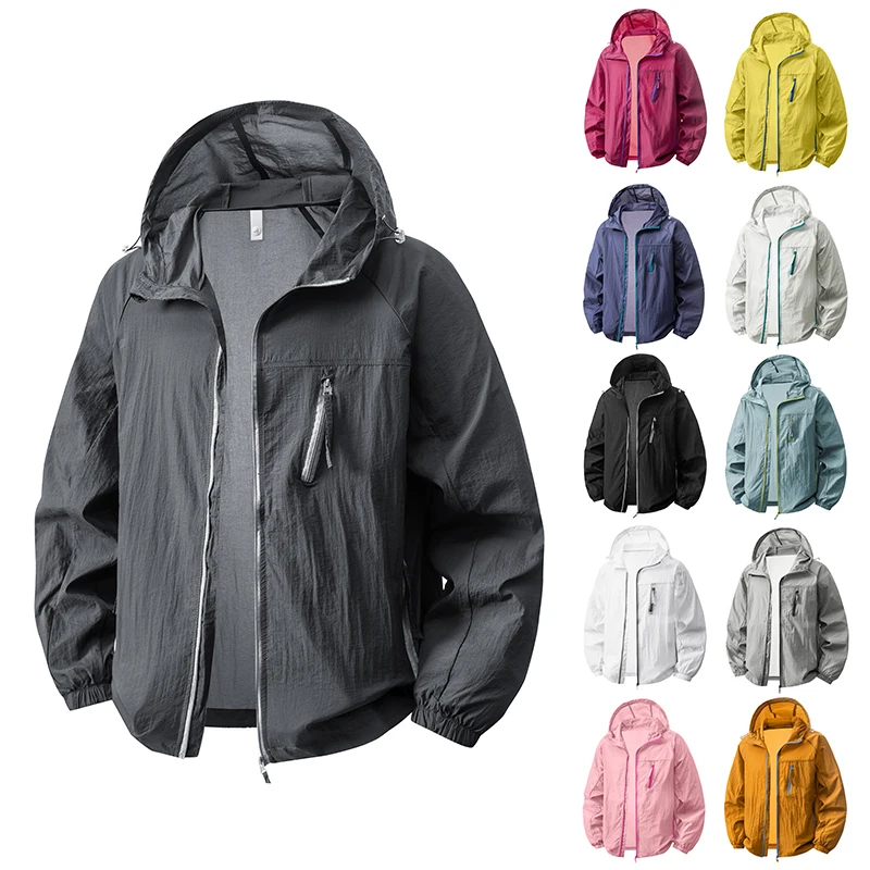 AliExpress NONE Men UPF50+ Sun Protection Jacket Summer Matching Couples Hooded Sun Shirt Outdoor UV Protectio Breathable Quick Dry Cycling Coat