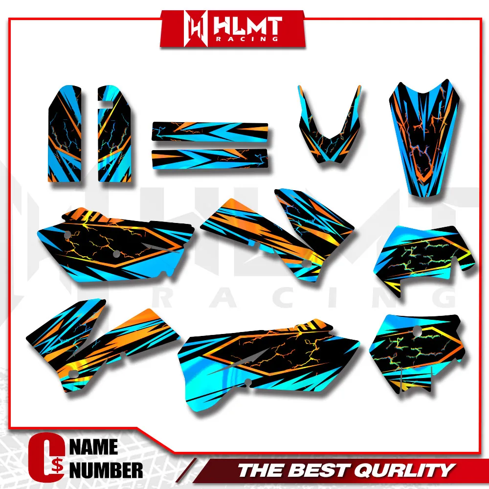 Motorcycle Decal Graphics Sticker For KTM 525 450 400 300 250 200 125 sx sxf mxc xc xcf xcw exc excr 2005 2006 2007 Custom