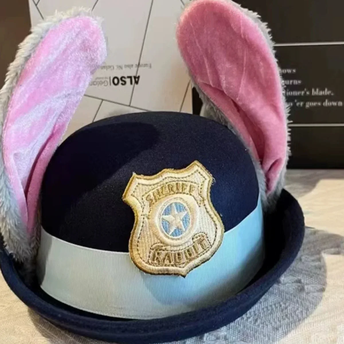 Children's Adult Cosplay Headband Headwear Hat Judy Hat Rabbit Bowler Hat Zootopia Police Officer Judy Hat