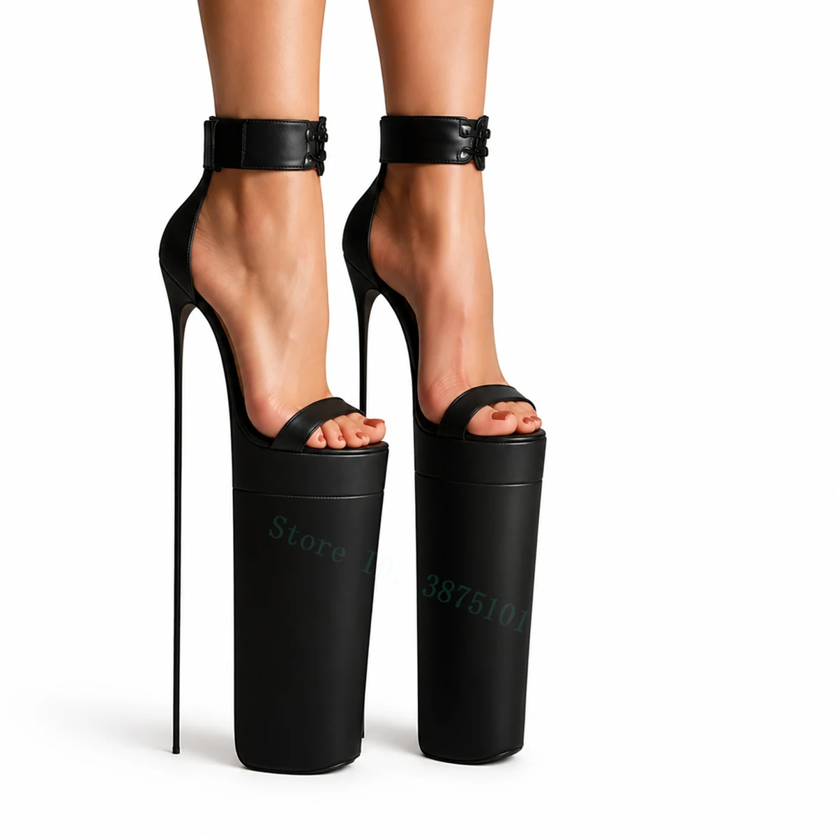 Women's Open Toe Ultra High Heel Platform Sandals Ankle Strap Stiletto Summer Party Dress Shoes