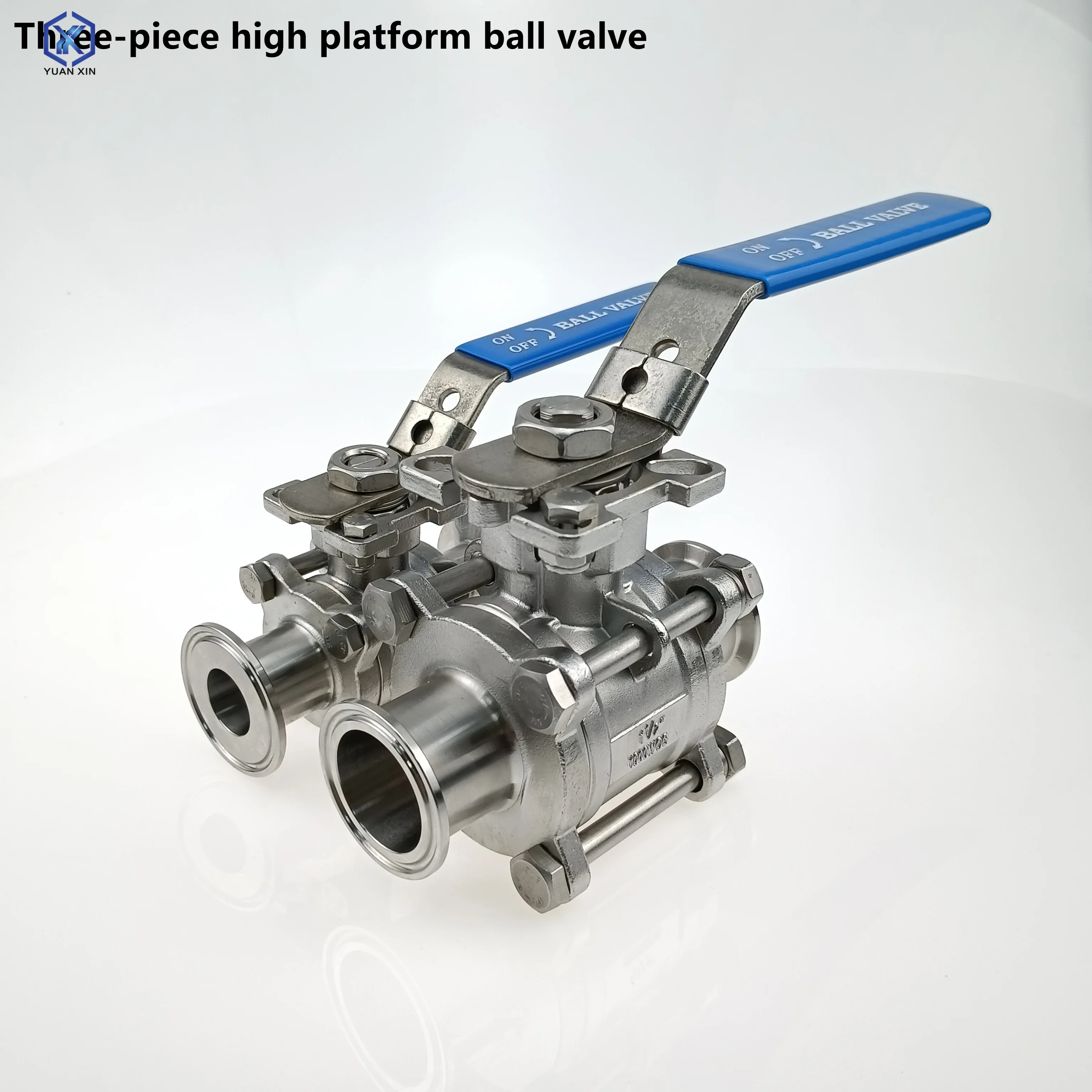 Three-piece high platform ball valve SS304 clamp type ball valve 1000WOG/16P