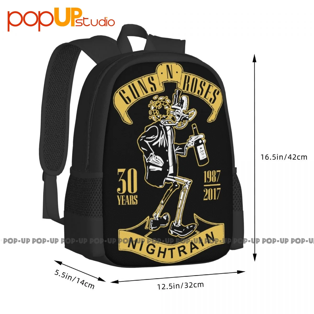 Guns N Roses Nightrain 30 Years 1987 2017 Colection Gnfnr Backpack Large Capacity Gym Personalised