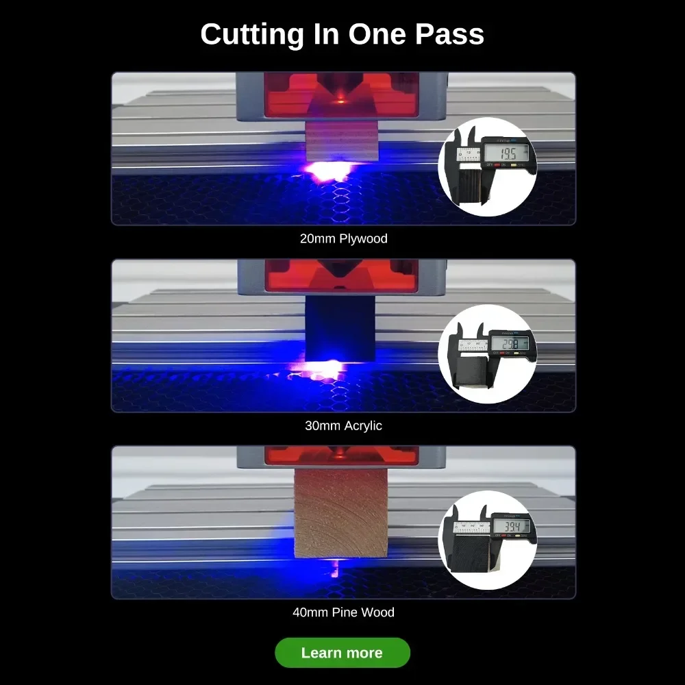 Árvore a laser k1 max 60w diy máquina de gravura de folhas diodo lazer gravador madeira cnc máquinas de corte a laser com bomba de ar para madeira compensada