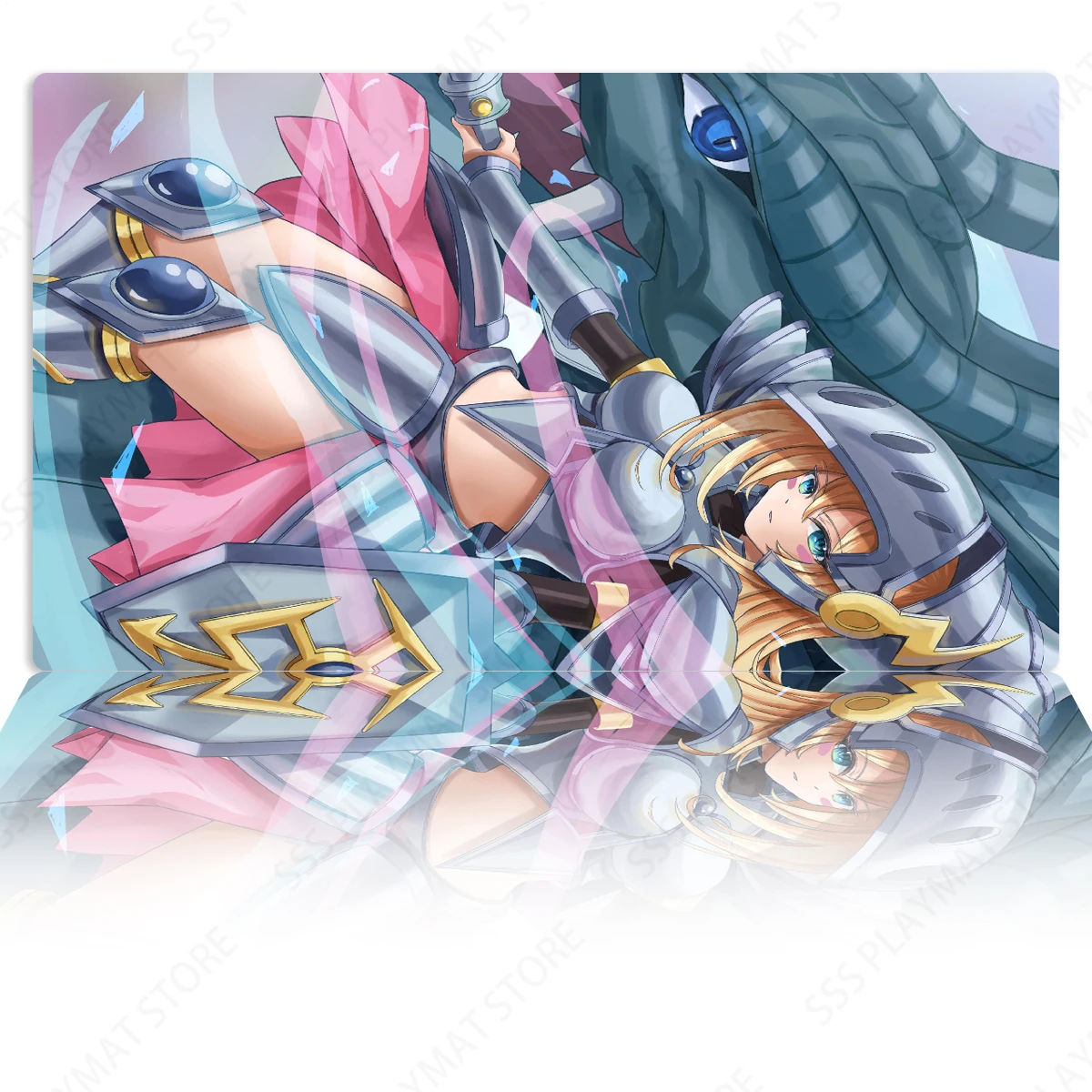 YuGiOh Playmat Dark Magician Girl The Dragon Knight Mat Board Game Duel TCG CCG Trading Card Game Mat Anime Mouse Pad Zone & Bag