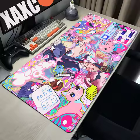 NEEDY GIRL OVERDOSE Anime Mouse Pad Mouse Pad Cute HD Desk Pad Extended Gaming Keyboard Mats Large XXL Gamer Mousepad
