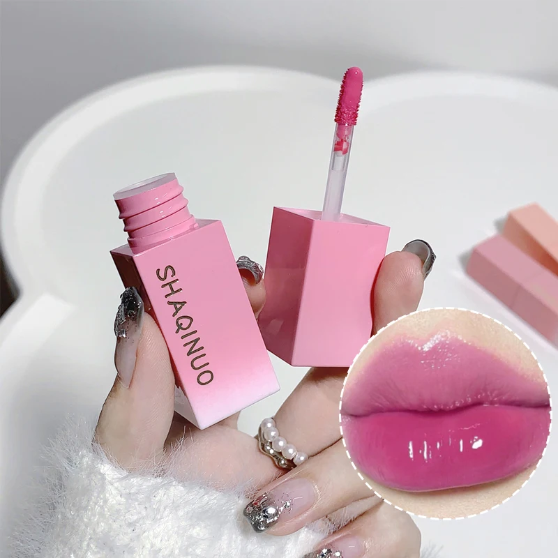 Ice cream mirror water lip glaze moisturizing moisture holding makeup color is not easy to dip cup affordable lipstick