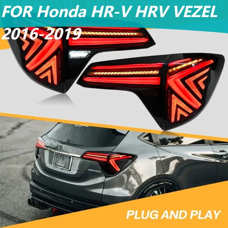 

Полностью светодиодные задние фонари для Honda HR-V HRV VEZEL 2016-2019, последовательные задние фонари
