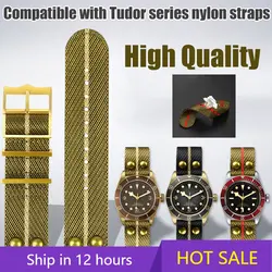 For Tudor Black Bay And IWC Bronze Collection  22mm Premium Nylon Strap Vintage Breathable Waterproof  Watch Wristband