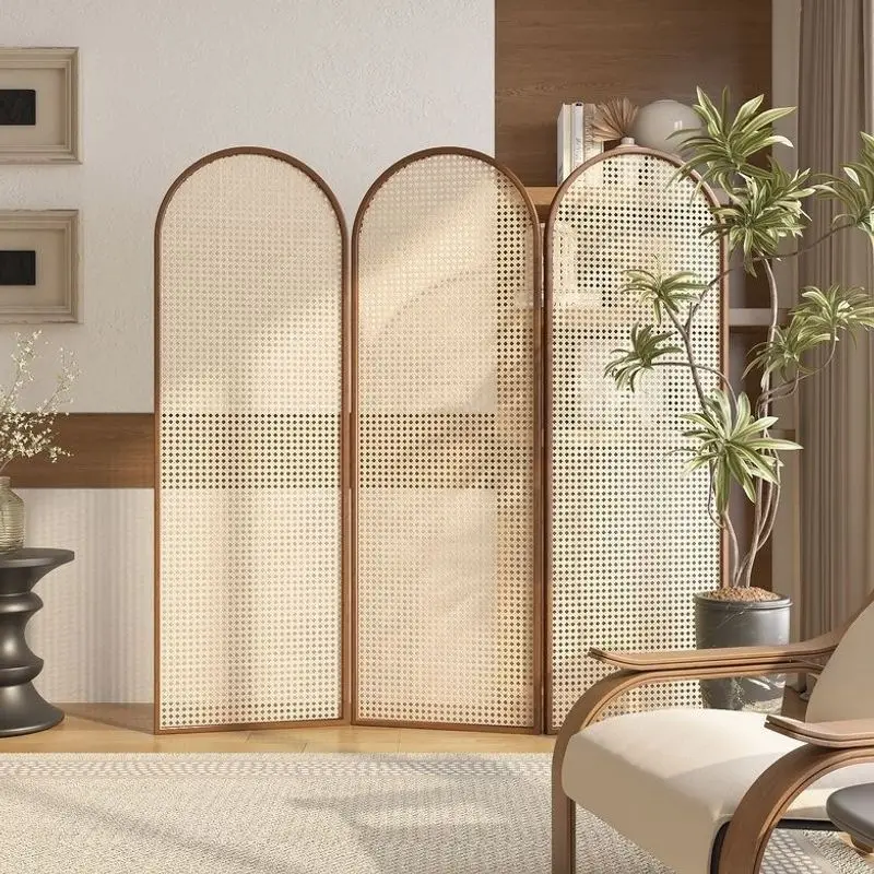 Screen partition living room home mobile simple cover room office solid wood folding screen