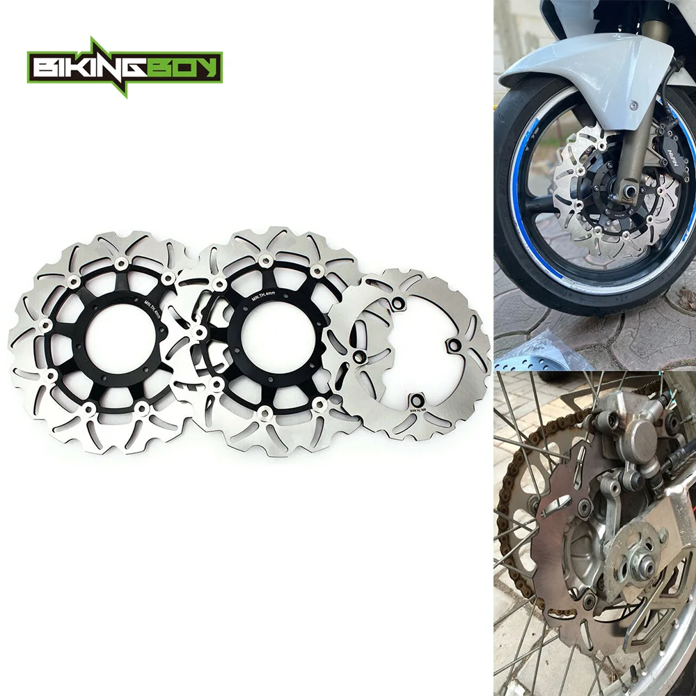 BIKINGBOY For Honda CBR600F SuperSport F4 99 00 01 02 03 04 05 06 07 CBR900RR Fireblade 92 93 Front Rear Brake Discs Rotors Set