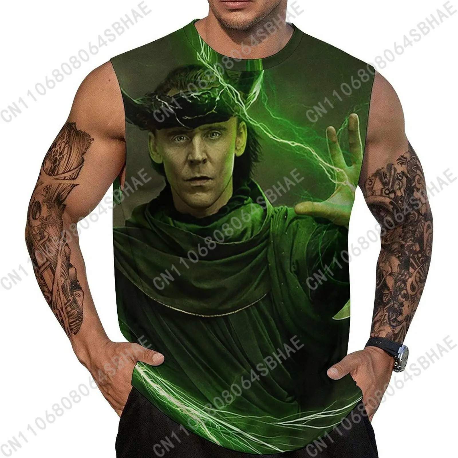 

Marvel Logo Loki Custom Men's Sleeveless Shirt Personalized Tank Top Wear Summer Vest Tops Men Daily Use Cosplay