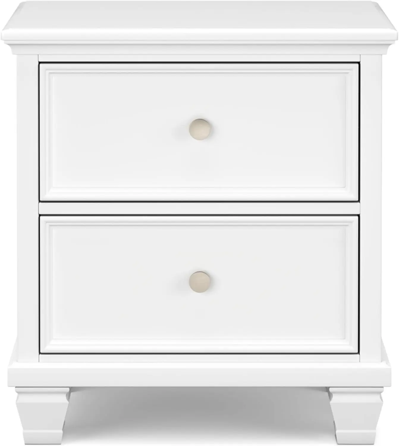 تصميم مميز من Ashley Fortman حامل ليلي تقليدي بدرجين، أبيض