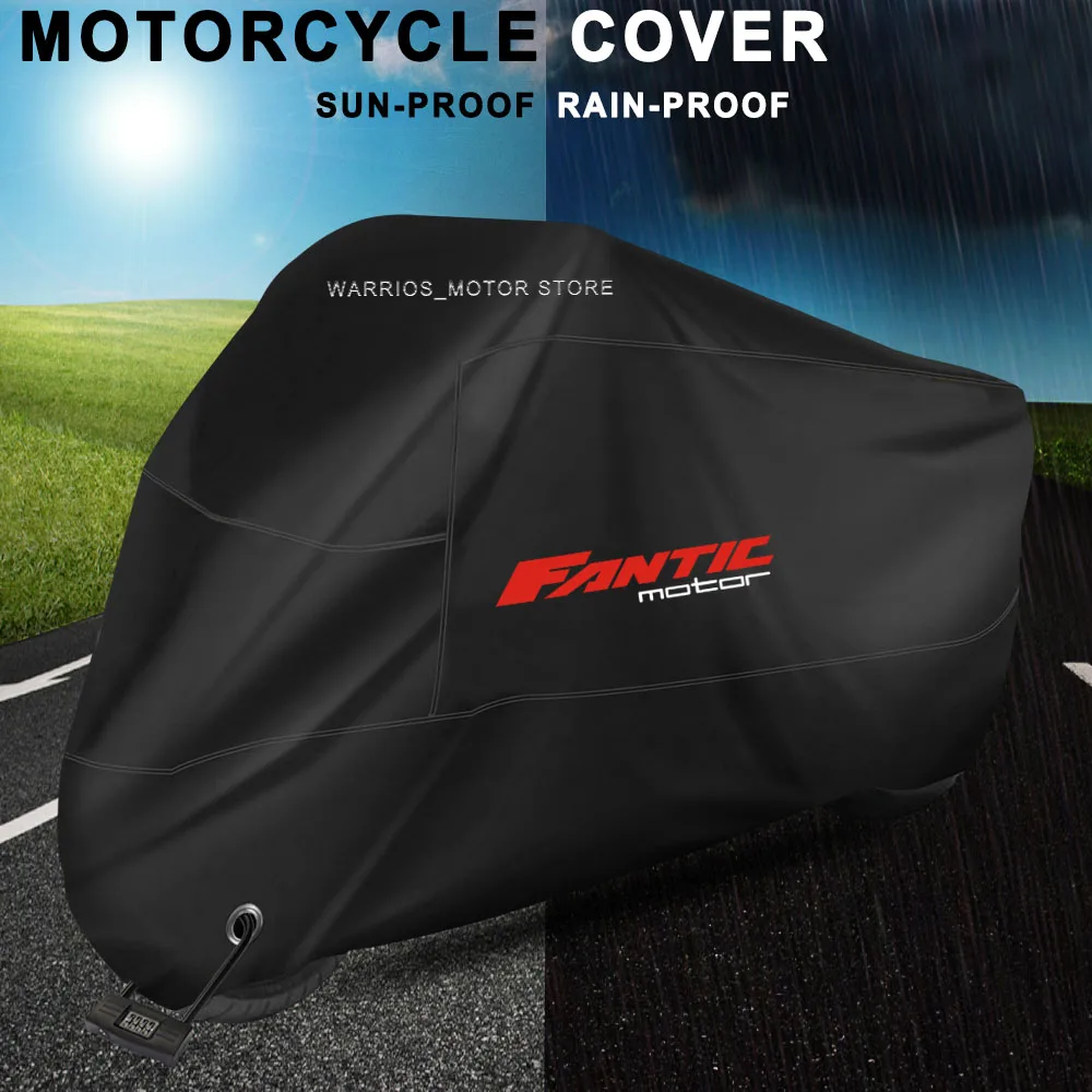 Motorcycle Cover Outdoor Rain Dust Waterproof UV Protector Covers For Fantic Motor