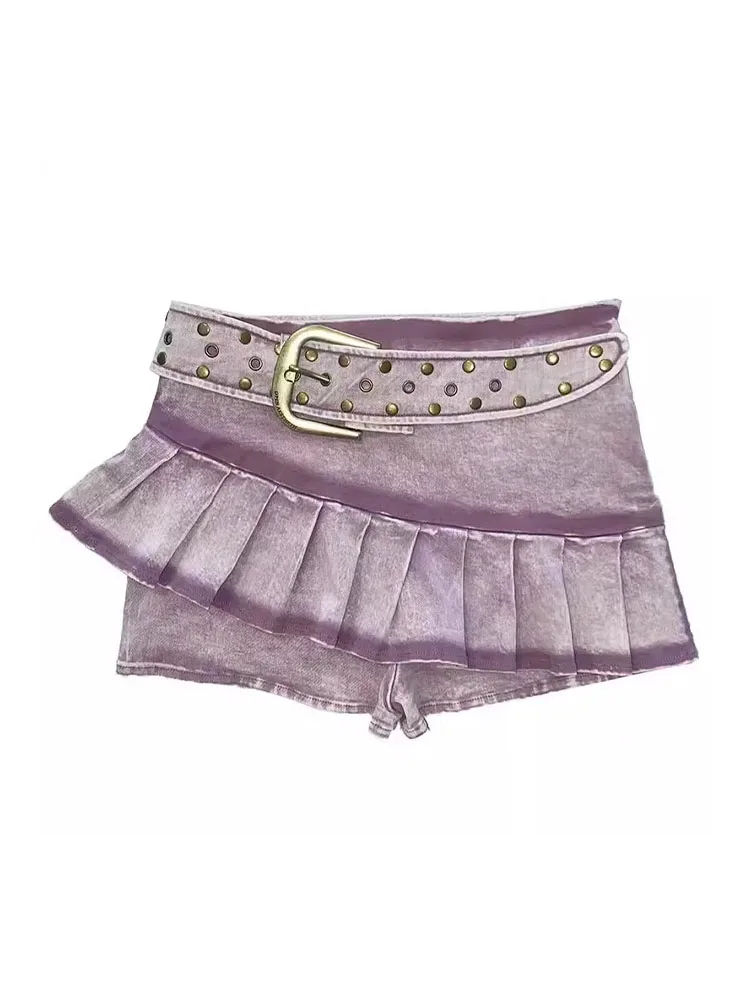 Seksowna spódnica jeansowa o kroju litery A z niskim stanem, damska, letnia, nowa, w stylu Y2K, retro, amerykański vintage.