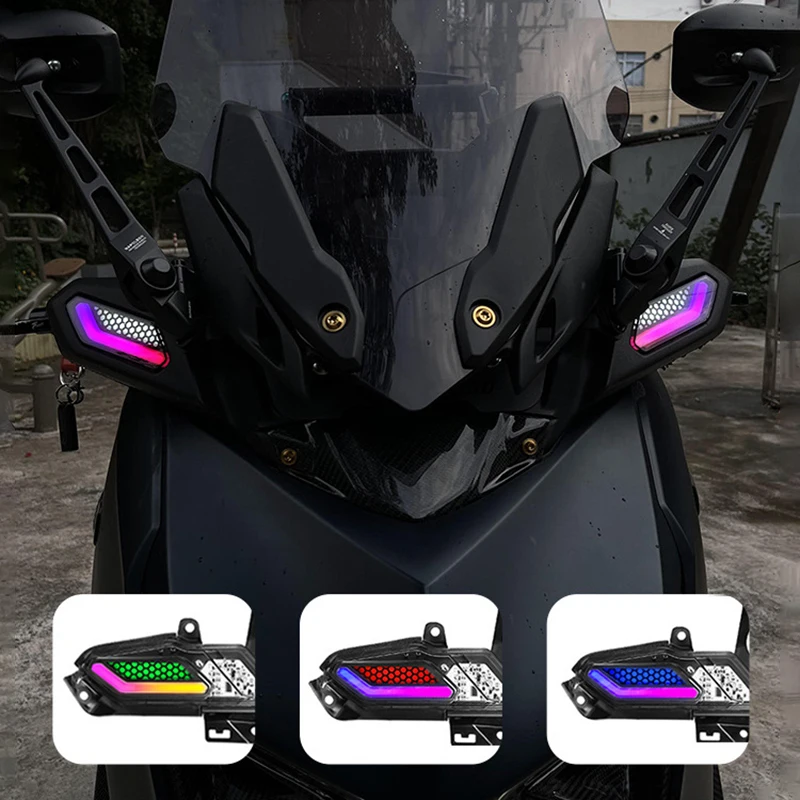 

For Yamaha XMAX300 Motorcycle Turn Signals Assembly Daytime Running Lights APP Control Color Change Motorcycle Accessories