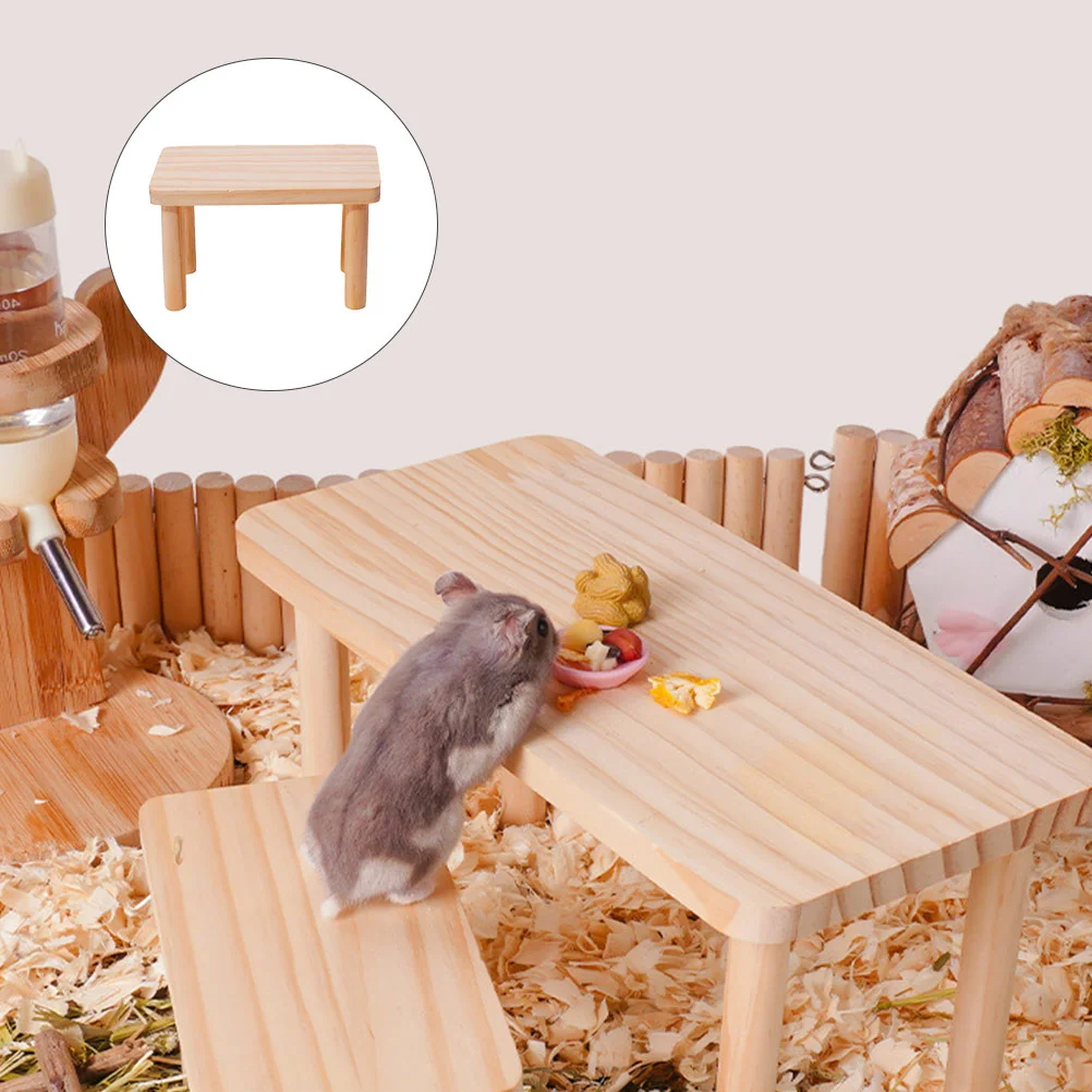 

Hamster Platform Toy Squirrel Wooden Household Chinchilla Training Pet Supply Small