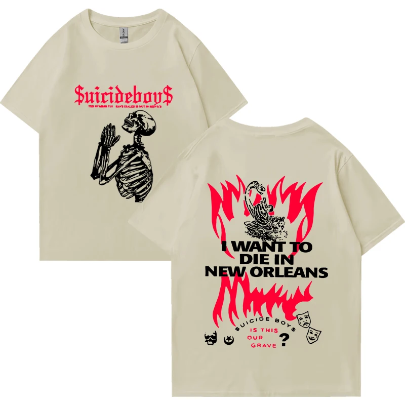 Hip hop group Suicideboys skull 2024 T Shirt New Men Women vintage oversized streetwear Unisex 100% Cotton short sleeve T-shirts