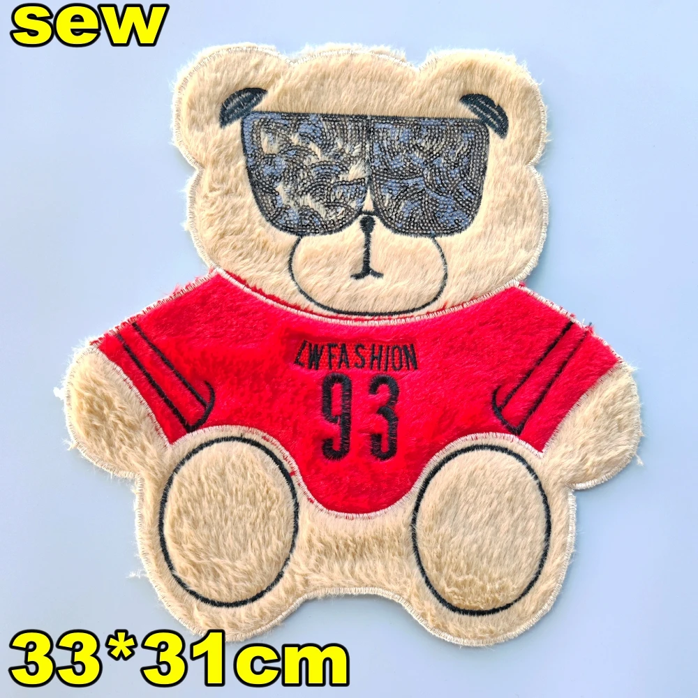 Embroidery Cartoon Badges,towel Patch,bear Appliques,bears Patches for Clothing DIY Accessory WF229278