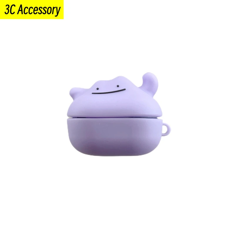 3D cartoon cute case for Samsung Galaxy Buds2 Pro anti-fall headphone cover purple TPU protective case for Galaxy Buds2/live/pro image 6