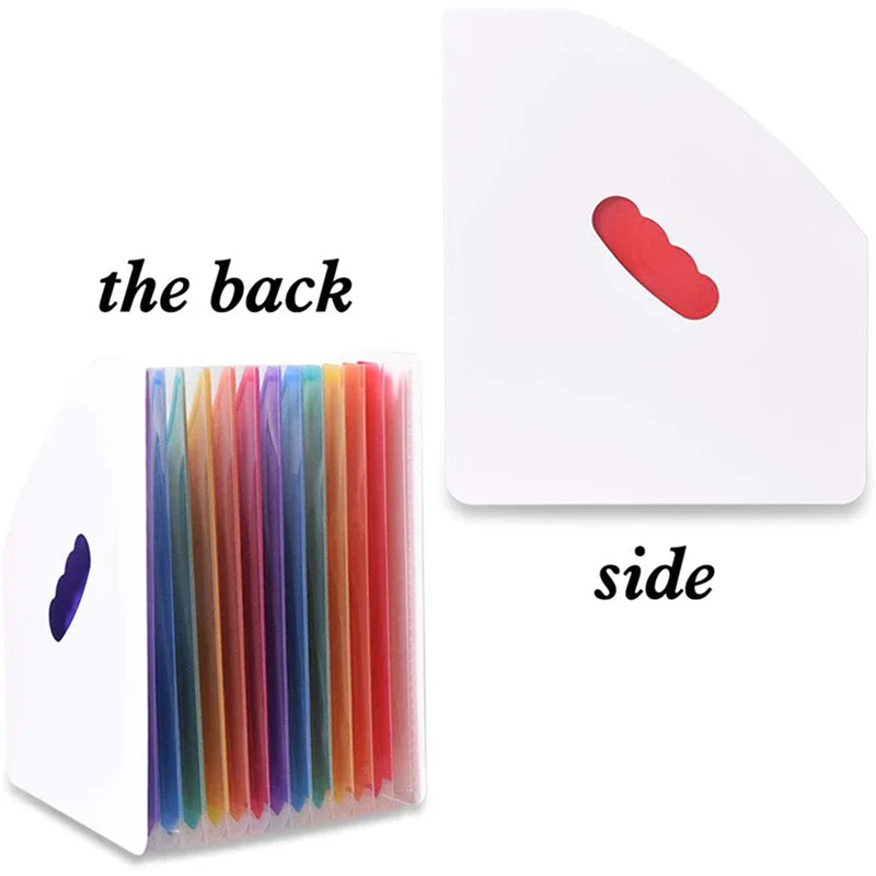 

QWE-5X Expanding File Holder Folder Standing A4 Vertical File Organizer Magazine Basket Desktop 13 Pockets File Holder
