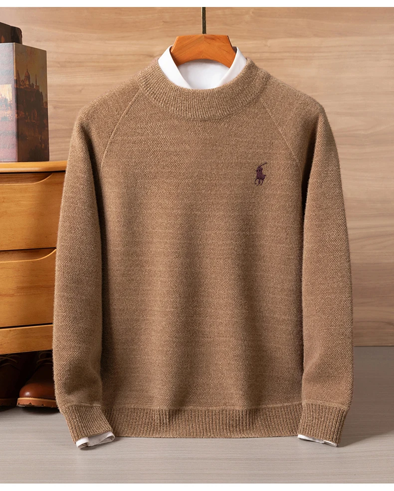 

Men's Sweater with Thickened Lining, New Style for Winter 2025one-piece Fleece-lined Warm Knitted Sweater