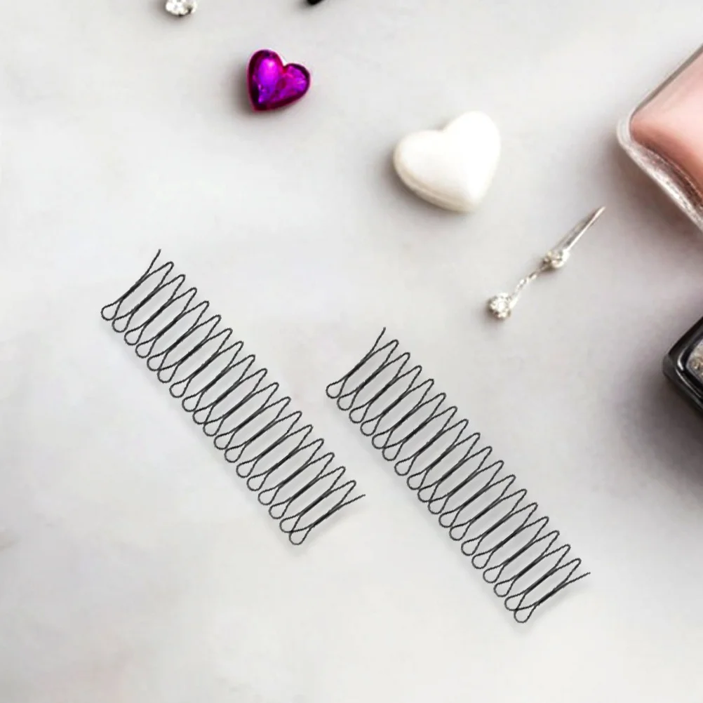 

1 set 1 Set U Shape Hair Styling Comb Invisible Hairpins Stretchable Bangs Holder Nonslip Hair Fixer Barrettes Updo Finishing