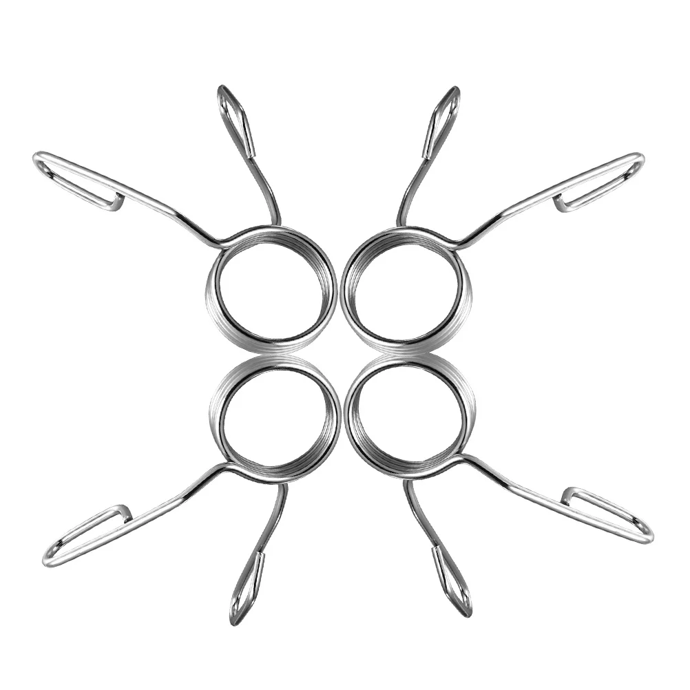 

4Pcs Barbell Collars Spring Clips Professional Weight Bar Clips Durable Wear-Resistant Clamps Gym Workout Accessories