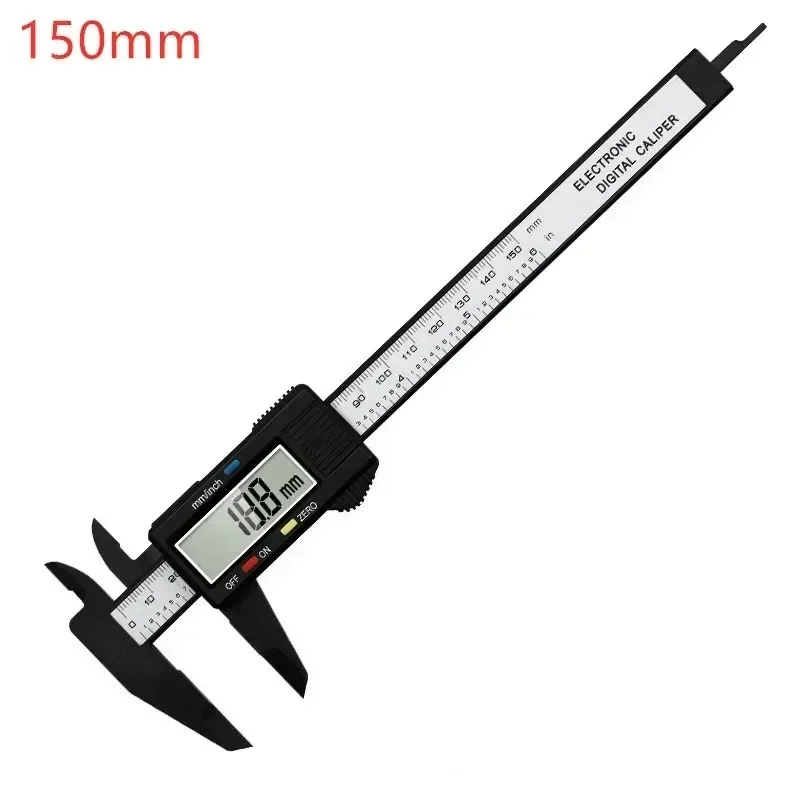1PC Digital Display Vernier Caliper Plastic Mini Ruler 0-150mm Measurement Tool for Students Motorcycle Cleaning