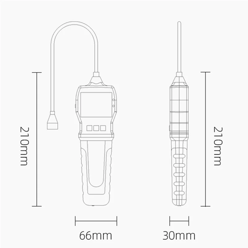 BH-90 Digitale Display Gaslekdetector 0-10000Ppm CH4 Natuurlijke Kolengasdetector Sensor (Geel)