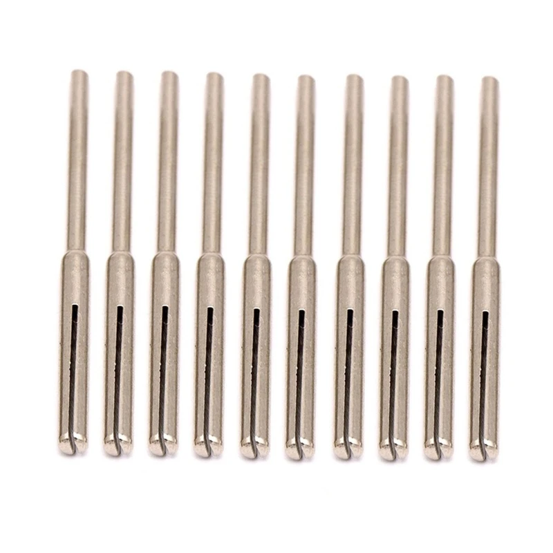 10/12x 2.35/3mm Shank Sandpaper Clamp Split Mandrel Long Abrasive Holder Clip Rod Carved Point for Rotary Grinder Dropship