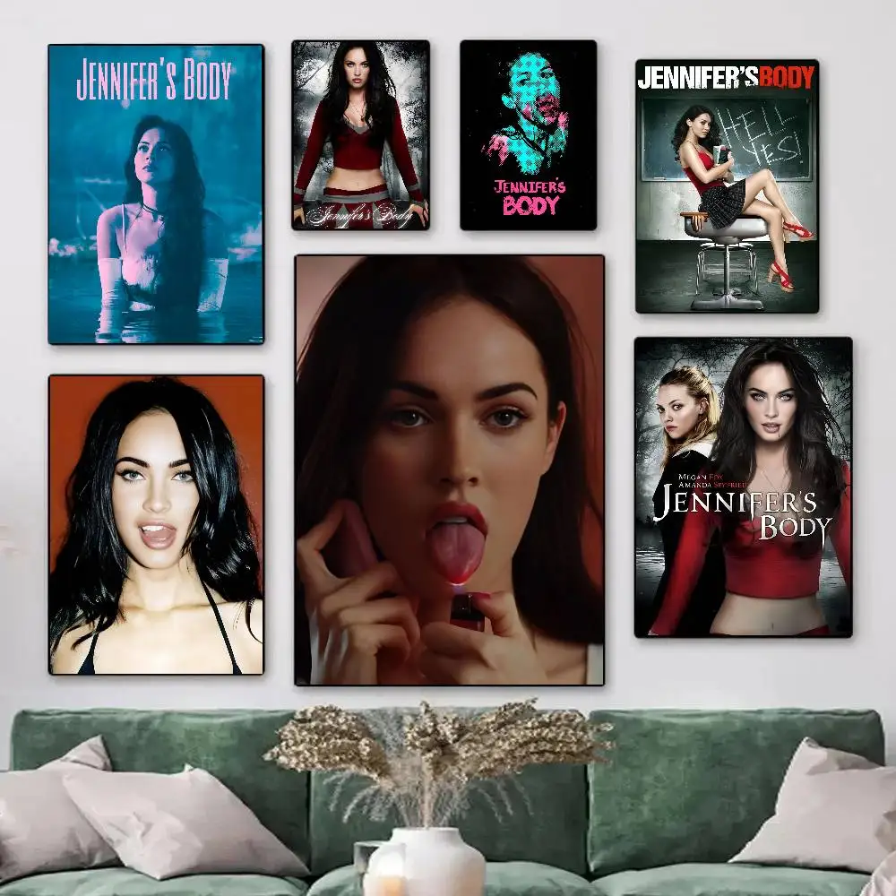 Classic Movie J-Jennifers Body Aesthetic Megan Fox Posters HD Print Vintage Wall Art Decor for Home Study Room