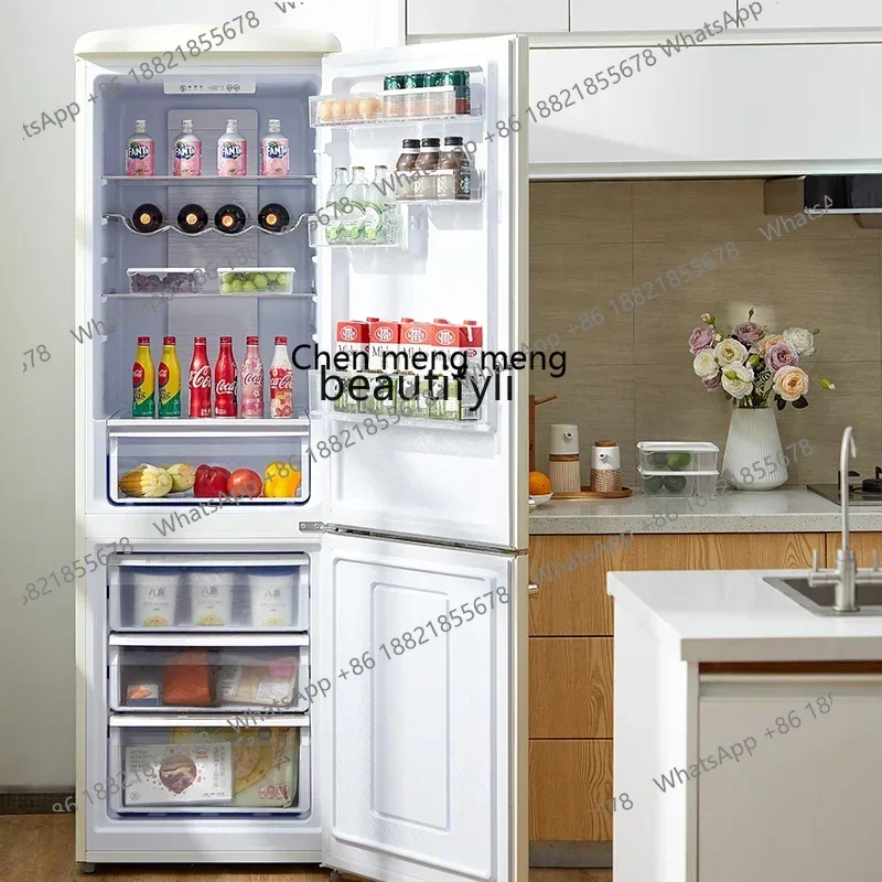 Z189   Retro refrigerator air-cooled frost-free frequency conversion first-class energy efficiency household large capacity,
