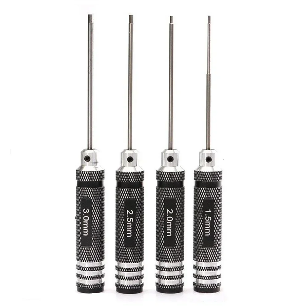 Top Quality Titanium Nitride TiNi Hex Driver Wrench Screwdriver 1/4 Piece Set 1.5mm/2mm/2.5mm/3.0mm For RC Helicopter