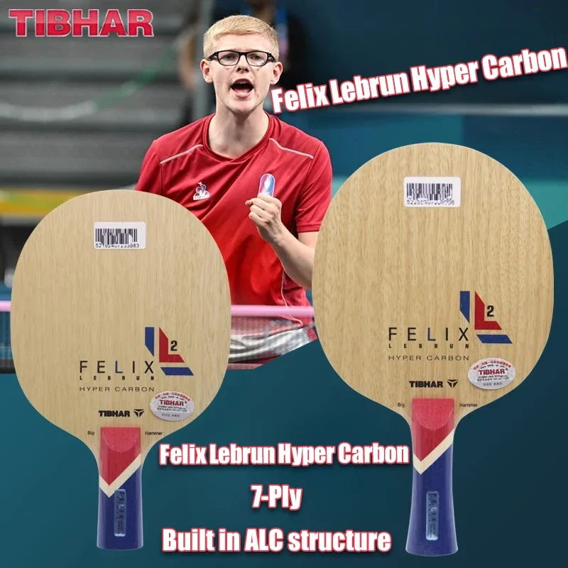 TIBHAR Felix Alexis OFF Table Tennis Blade with Built-in Hyper Carbon Fiber 7-Ply Offensive Ping Pong Paddle Fast Attack Loop