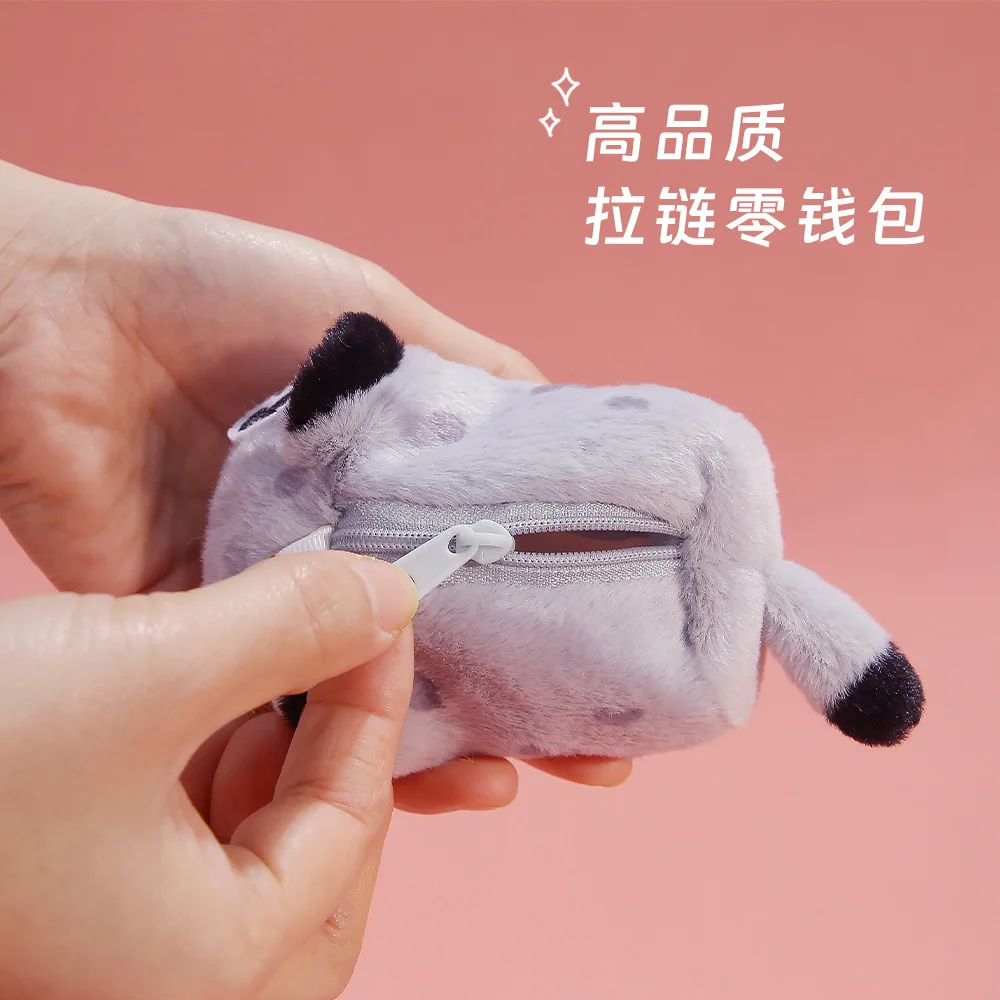 กระเป๋าใส่หูฟังรูปสัตว์น่ารัก ซีรีส์ซีโร่ ตุ๊กตาเป็ด จระเข้ ของเล่นตุ๊กตาสุนัขจิ้งจอกทิเบต เสือดาวหิมะ กระเป๋าใส่เหรียญนุ่มนิ่ม ของขวัญสำหรับเด็ก