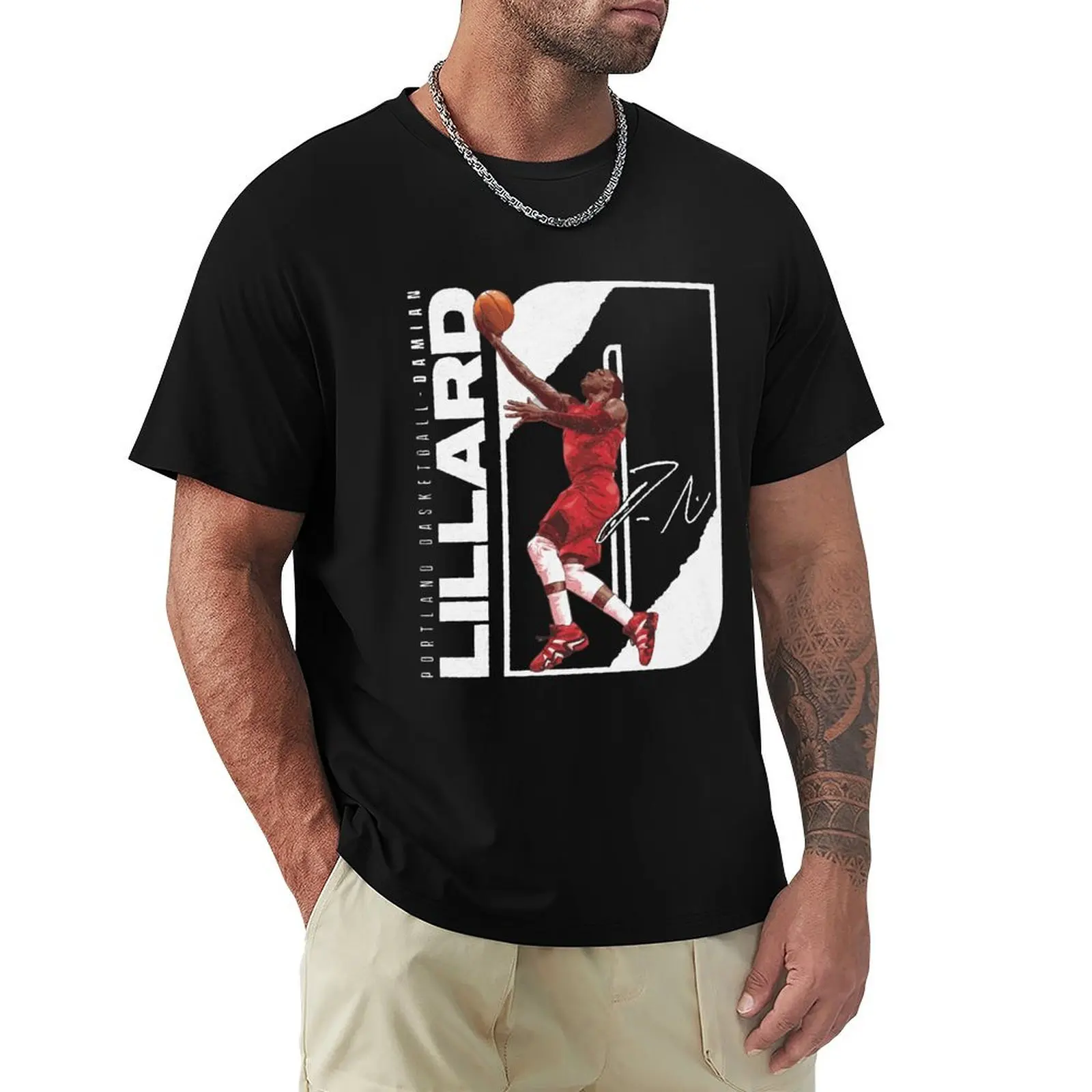 

Damian Lillard Stretch T-Shirt oversized sublime men workout shirt