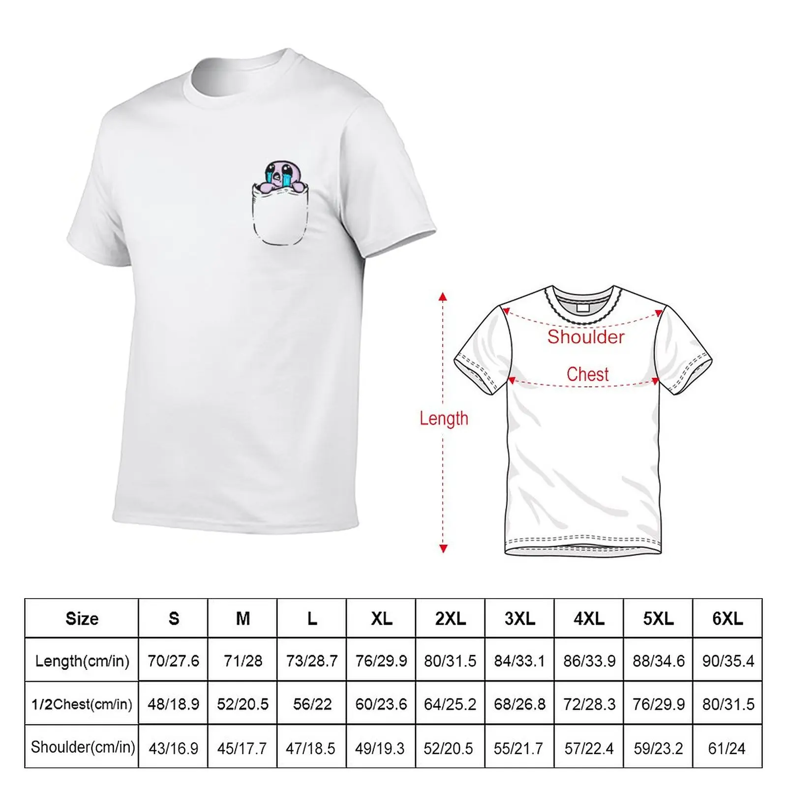 The Binding of Isaac T-Shirt kawaii clothes tops t shirt men