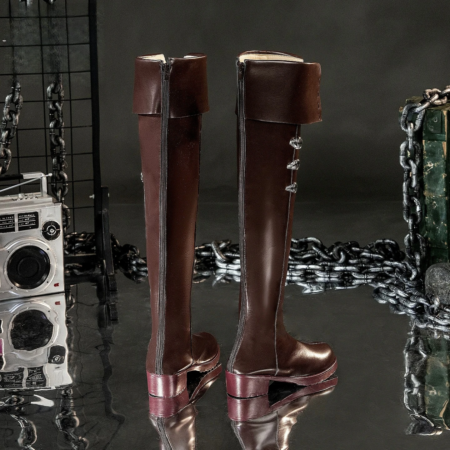 

Arknights Exusiai Wing-Seeking Song Cosplay Shoes knee-high boots Roleplay Shoes Suitable For Halloween and Christmas For Women