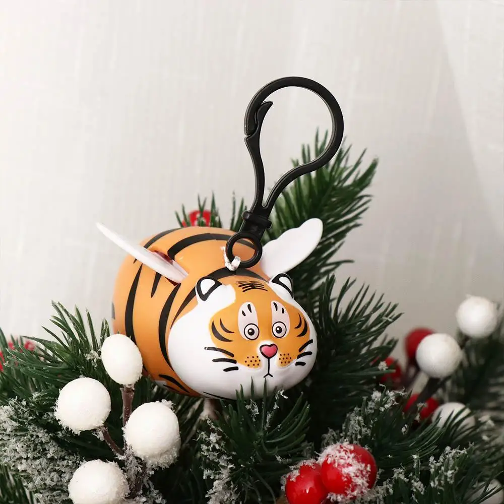 Cartoon Model Flying Tiger with Wings Keychain Flying Tiger Plastic Flying Tiger Keyring Orange Kawaii Flying Tiger Pendant