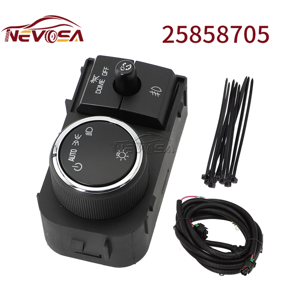 NEVOSA 25858705 For Chevrolet Silverado Suburban GMC Sierra Yukon 2007 2013 Headlight Fog Lamp light Switch 15926099 15096895