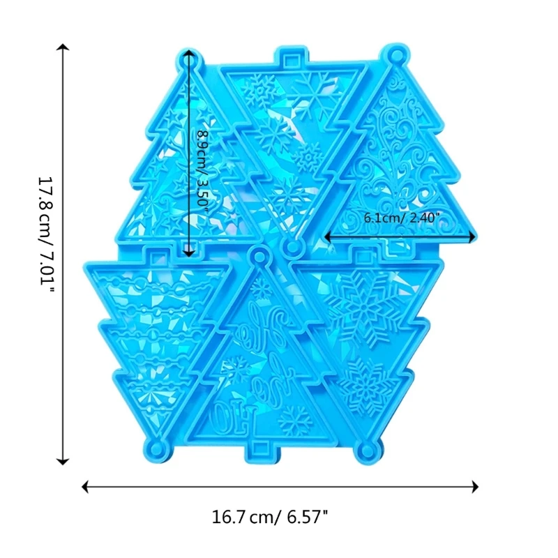 Christmas Tree Pendant Silicone Mold Ornaments Silicone Mould Resin Casting Molds Christmas Crafts Supplies