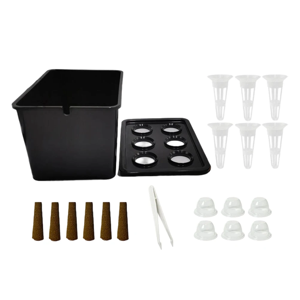 Water Culture Grower Box for Indoor Gardening with Integrated Reservoir and Wicking System for Stable Hydration