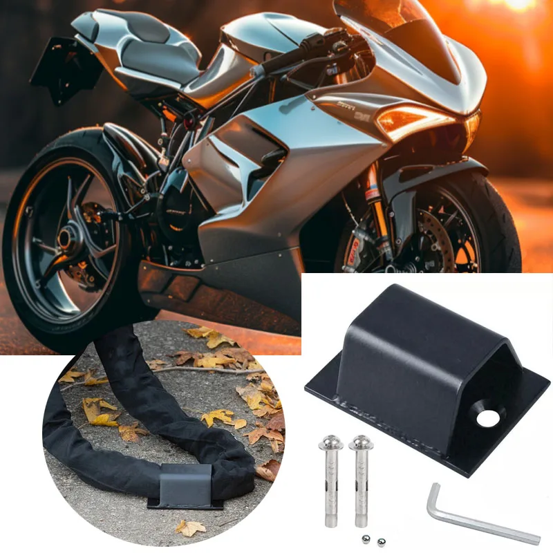 Wall Anchor Anti Theft Chain Lock Point Motorcycle Anti-Theft Ground Anchor Heavy Duty Motorbike Motorcycle Floor Ground Anchor