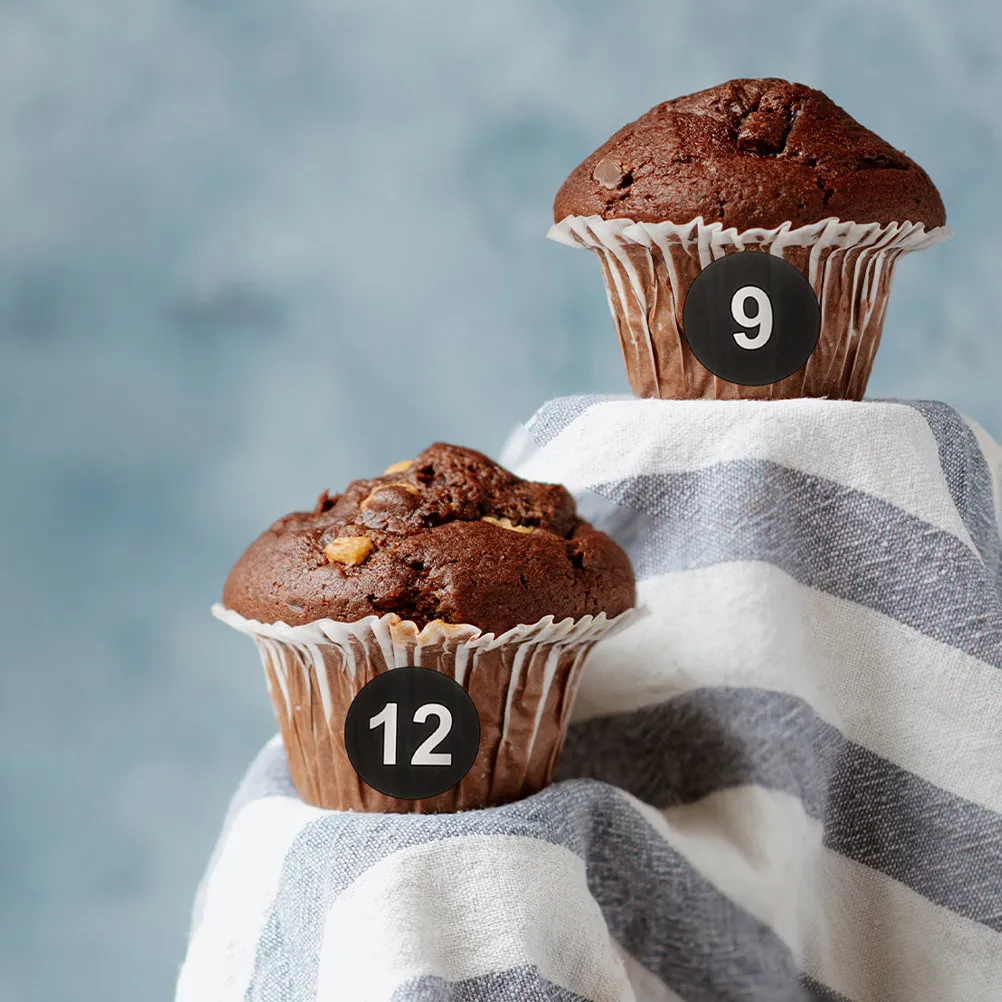 

5 Sheets Number Stickers 1-50 Round Digital Identification Labels Waterproof Adhesive Classification Stickers for Clothes Shoes