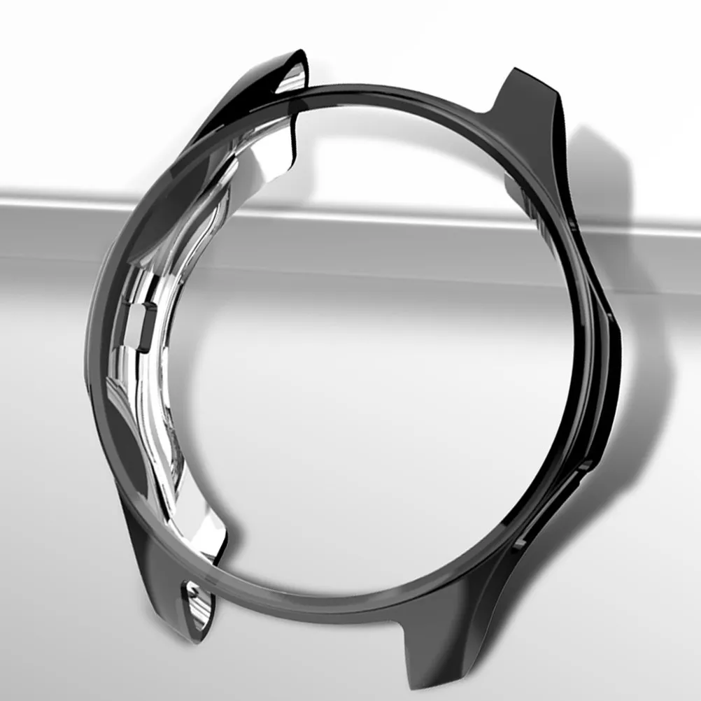 Fotografia 4: Capa Protetora para Relógio Gear S4 Preta, Estrutura Protetora Macia, Anti-Risco, Capa Completa à Prova de Choque para Relógio Inteligente