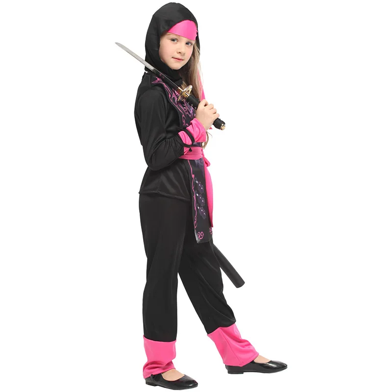 Costume de chevalier Ninja pour enfants filles, vêtements de Cosplay de princesse samouraï, robe fantaisie pour nouvel an, noël, carnaval, Halloween