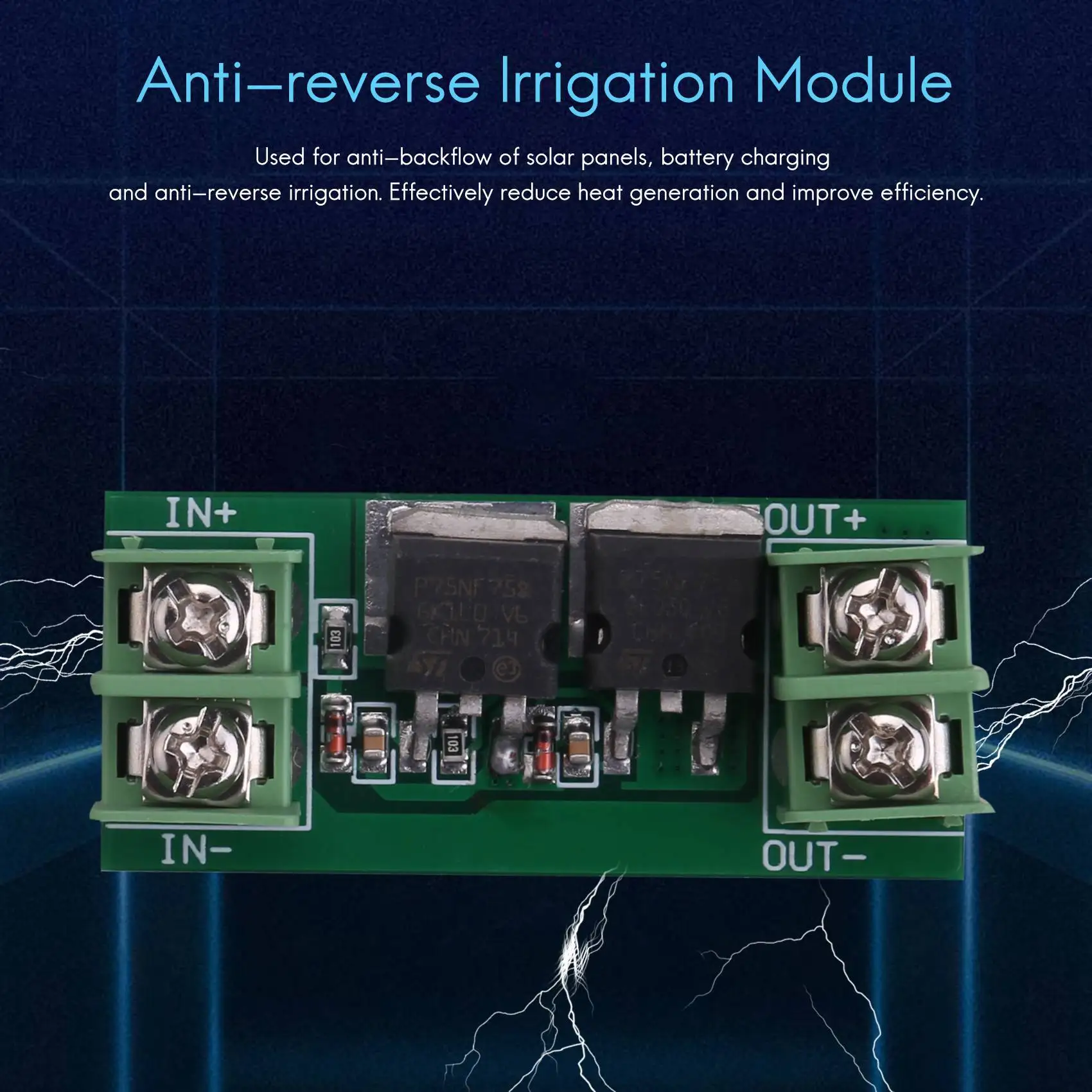 Solar Anti-Backflow Perfect Diode Constant Current Power Supply Module Battery Charging Anti-Reverse Irrigation Module-BtLife